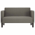 Sofa dwuosobowa jasnoszara 109 cm Tkanina sztruksowa