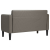 Sofa dwuosobowa jasnoszara 109 cm Tkanina sztruksowa
