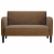 Sofa dwuosobowa brązowa 110 cm sztuczna skóra