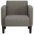 Sofa Fotel z Podłokietnikami Jasnoszary 54 cm Tkanina Kordowa