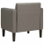 Sofa Fotel z Podłokietnikami Jasnoszary 54 cm Tkanina Kordowa