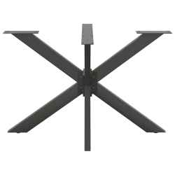 Noga do stołu jadalnego, antracyt, 120x68x(72-73) cm, stal