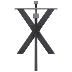 Noga do stołu jadalnego, antracyt, 120x68x(72-73) cm, stal