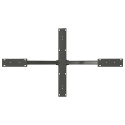 Noga do stołu jadalnego, antracyt, 120x68x(72-73) cm, stal