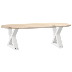 Nogi do stolika kawowego 2 szt. Białe 30x(30-31,3) cm Stal