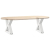 Nogi do stolika kawowego 2 szt. Białe 30x(30-31,3) cm Stal