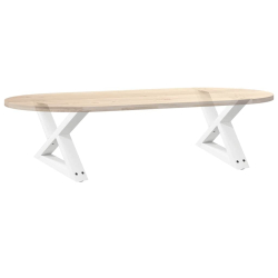 Nogi do stolika kawowego 2 szt. Białe 60x(30-31,3) cm Stal