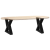 Nogi do stolika kawowego 2 szt. Czarne 40x(30-31,3) cm Stal