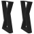 Nogi do stolika kawowego 2 szt. Czarne 28x(42-43,3) cm Stal