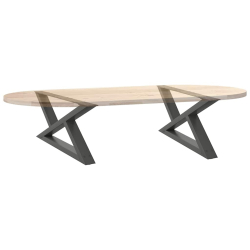 Nogi do stolika kawowego 2 szt. Antracyt 70x(30-31,3) cm Stal