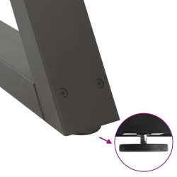 Nogi do stołu jadalnego 2 szt. Antracyt 50x(72-73,3) cm Stal