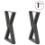 Nogi do stołu jadalnego 2 szt. Antracyt 50x(72-73,3) cm Stal