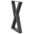 Nogi do stołu jadalnego 2 szt. Antracyt 50x(72-73,3) cm Stal