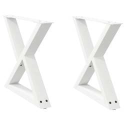 Nogi do stolika kawowego 2 szt. Białe 50x(42-43,3) cm Stal
