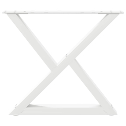 Nogi do stolika kawowego 2 szt. Białe 50x(42-43,3) cm Stal