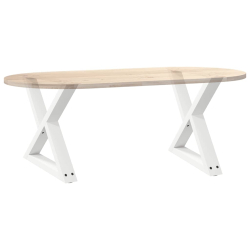 Nogi do stolika kawowego 2 szt. Białe 50x(42-43,3) cm Stal