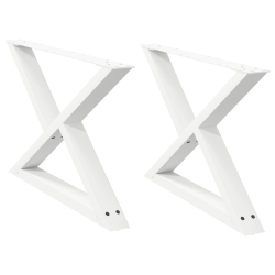 Nogi do stolika kawowego 2 szt. Białe 70x(42-43,3) cm Stal
