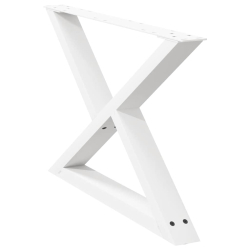Nogi do stolika kawowego 2 szt. Białe 70x(42-43,3) cm Stal