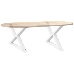 Nogi do stolika kawowego 2 szt. Białe 70x(42-43,3) cm Stal