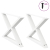 Nogi do stolika kawowego 2 szt. Białe 70x(42-43,3) cm Stal