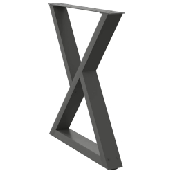 Nogi do stołu jadalnego 2 szt. Antracyt 80x(72-73,3) cm Stal