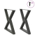 Nogi do stołu jadalnego 2 szt. Antracyt 80x(72-73,3) cm Stal