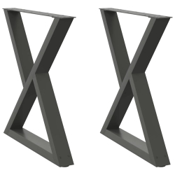 Nogi do stołu jadalnego 2 szt. Antracyt 70x(72-73,3) cm Stal