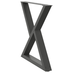 Nogi do stołu jadalnego 2 szt. Antracyt 70x(72-73,3) cm Stal