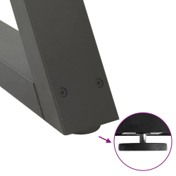Nogi do stołu jadalnego 2 szt. Antracyt 70x(72-73,3) cm Stal
