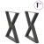 Nogi do stołu jadalnego 2 szt. Antracyt 70x(72-73,3) cm Stal