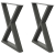Nogi do stołu jadalnego 2 szt. Antracyt 70x(72-73,3) cm Stal