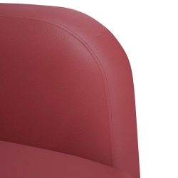 Sofa Fotel z Podłokietnikami Wino Czerwone 54 cm