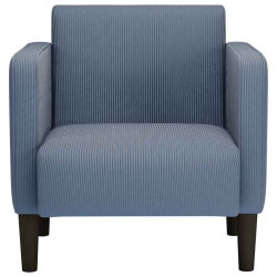 Sofa Fotel z Podłokietnikami Niebieski 54 cm Tkanina Corduroy