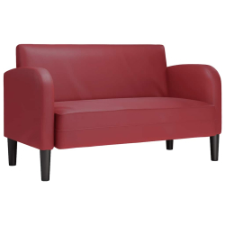 Sofa dwuosobowa w kolorze czerwonego wina 110 cm