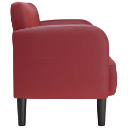 Sofa dwuosobowa w kolorze czerwonego wina 110 cm