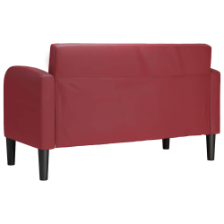 Sofa dwuosobowa w kolorze czerwonego wina 110 cm