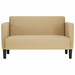 Sofa dwuosobowa Jasnozielona Szara 109 cm Tkanina sztruksowa