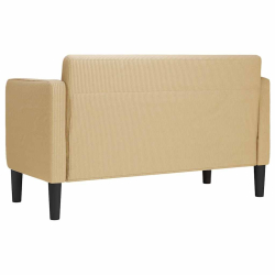 Sofa dwuosobowa Jasnozielona Szara 109 cm Tkanina sztruksowa