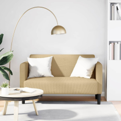 Sofa dwuosobowa Jasnozielona Szara 109 cm Tkanina sztruksowa