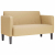 Sofa dwuosobowa Jasnozielona Szara 109 cm Tkanina sztruksowa