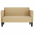 Sofa dwuosobowa Jasnozielona Szara 109 cm Tkanina sztruksowa