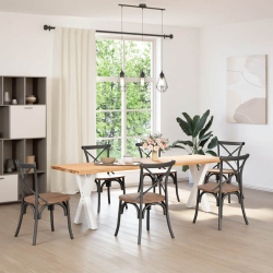 Nogi do stołu jadalnego, 2 szt., białe, 50x(72-73) cm, stal