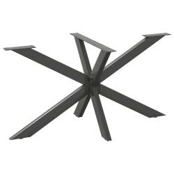 Noga do stołu jadalnego, antracyt, 150x78x(72-73) cm, stal