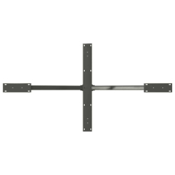 Noga do stołu jadalnego, antracyt, 150x78x(72-73) cm, stal