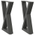 Nogi do stolika kawowego 2 szt. Antracyt 28x(42-43,3) cm Stal