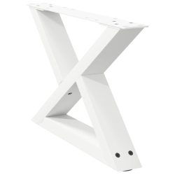Nogi do stolika kawowego 2 szt. Białe 50x(30-31,3) cm Stal