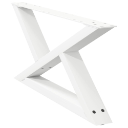 Nogi do stolika kawowego 2 szt. Białe 70x(30-31,3) cm Stal