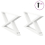 Nogi do stolika kawowego 2 szt. Białe 70x(30-31,3) cm Stal
