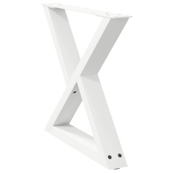 Nogi do stolika kawowego 2 szt. Białe 60x(42-43,3) cm Stal