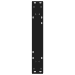 Nogi do stołu jadalnego 2 szt. Czarne 50x(72-73,3) cm Stal